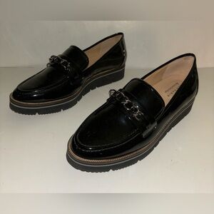 Alex Marie‎ Grensley Women 10 Patent Chain Stud Platform Loafer Academia Preppy